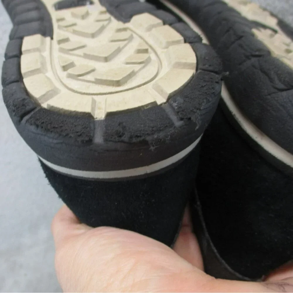 Sorel Shoes Womens Size 8 Black Suede Pull On Ankle Snow Boots *Read*